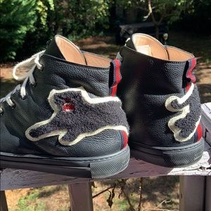 Gucci angry cat men’s leather hightop. 14G